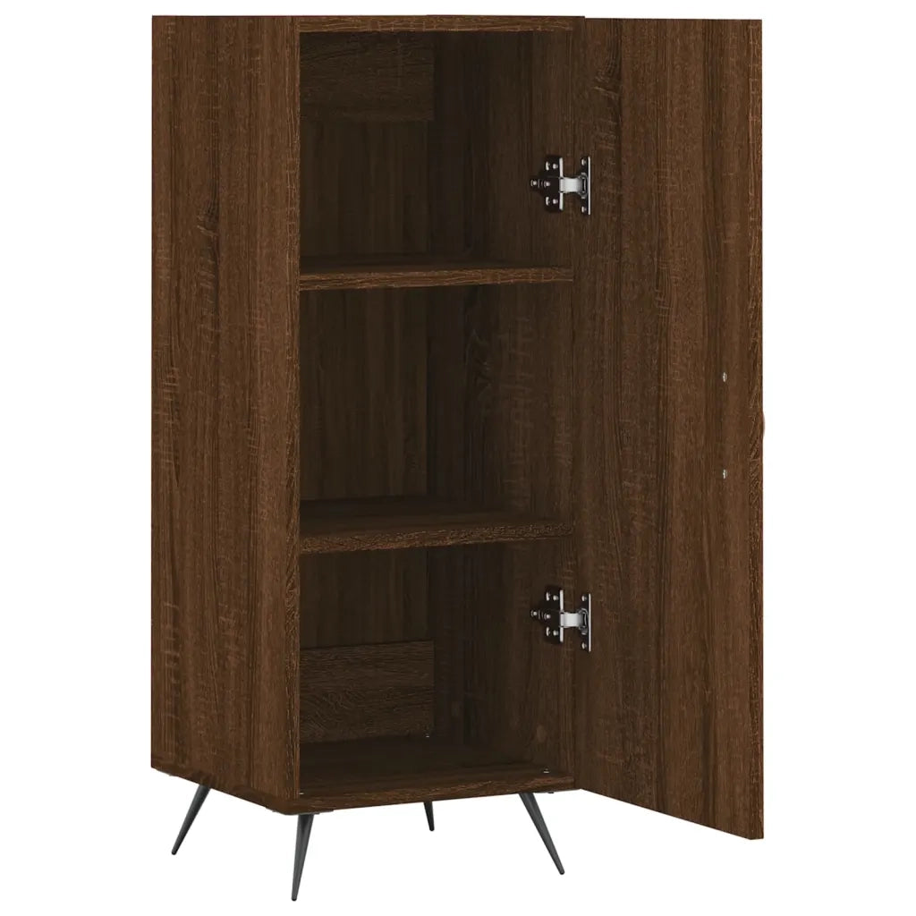 Credenza Rovere Marrone 34,5x34x90 cm in Legno Multistrato 828515