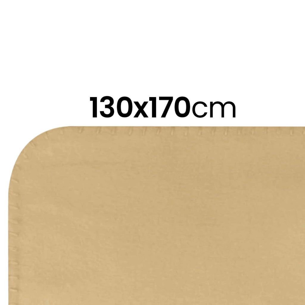 Coperta in morbido pile 130x170 cm calda per divano e letto Giallo Inny