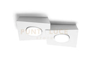 ANCHISE lampada da Soffitto 2 Luce in gesso bianco attacco GX53 L.32X23,5cm