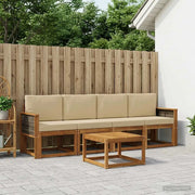 Set di divani da esterno con cuscino 4 pcs Naturale 3384969