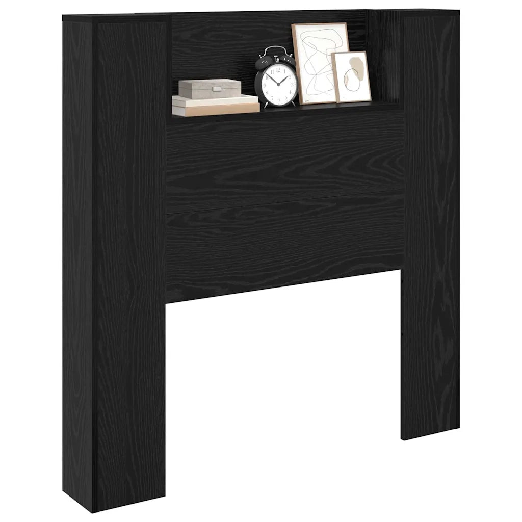 Testiera-Testata-Testiera Decorativa Rovere Nero 100 x 15 x 103,5 cm Legno multistrato