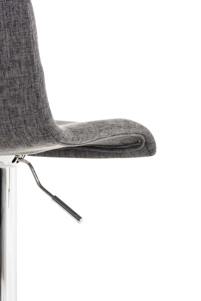 Set 2 sgabelli HOVER in tessuto grigio chiaro,cromo