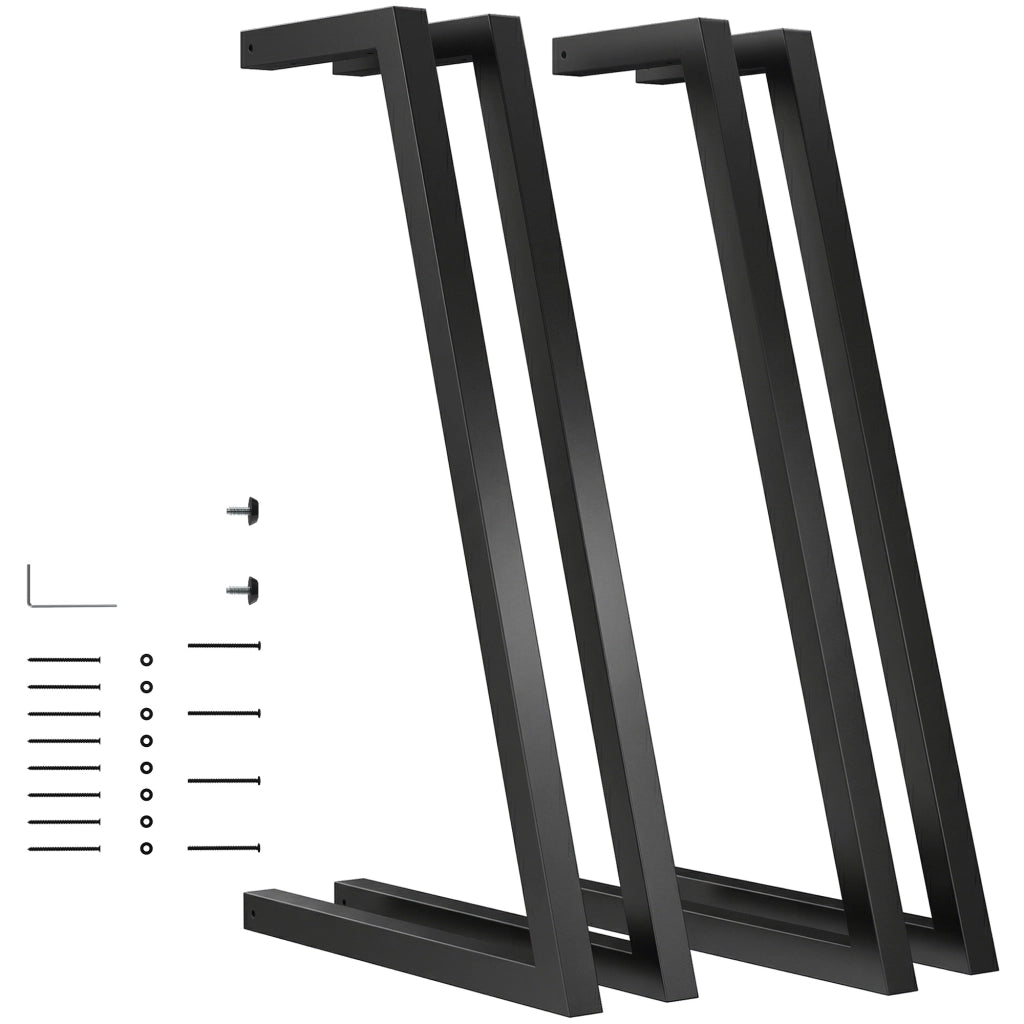 Gambe per Tavolo ¨C Xylo ¨C Metallo Nero Industriale 43x3x72 cm