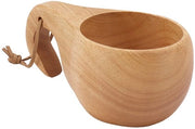 Bicchiere in legno per il campeggio - Manicurato a mano - Peso 230 g - Bicchiere portatile per esterno - Ideale per caffè e tè