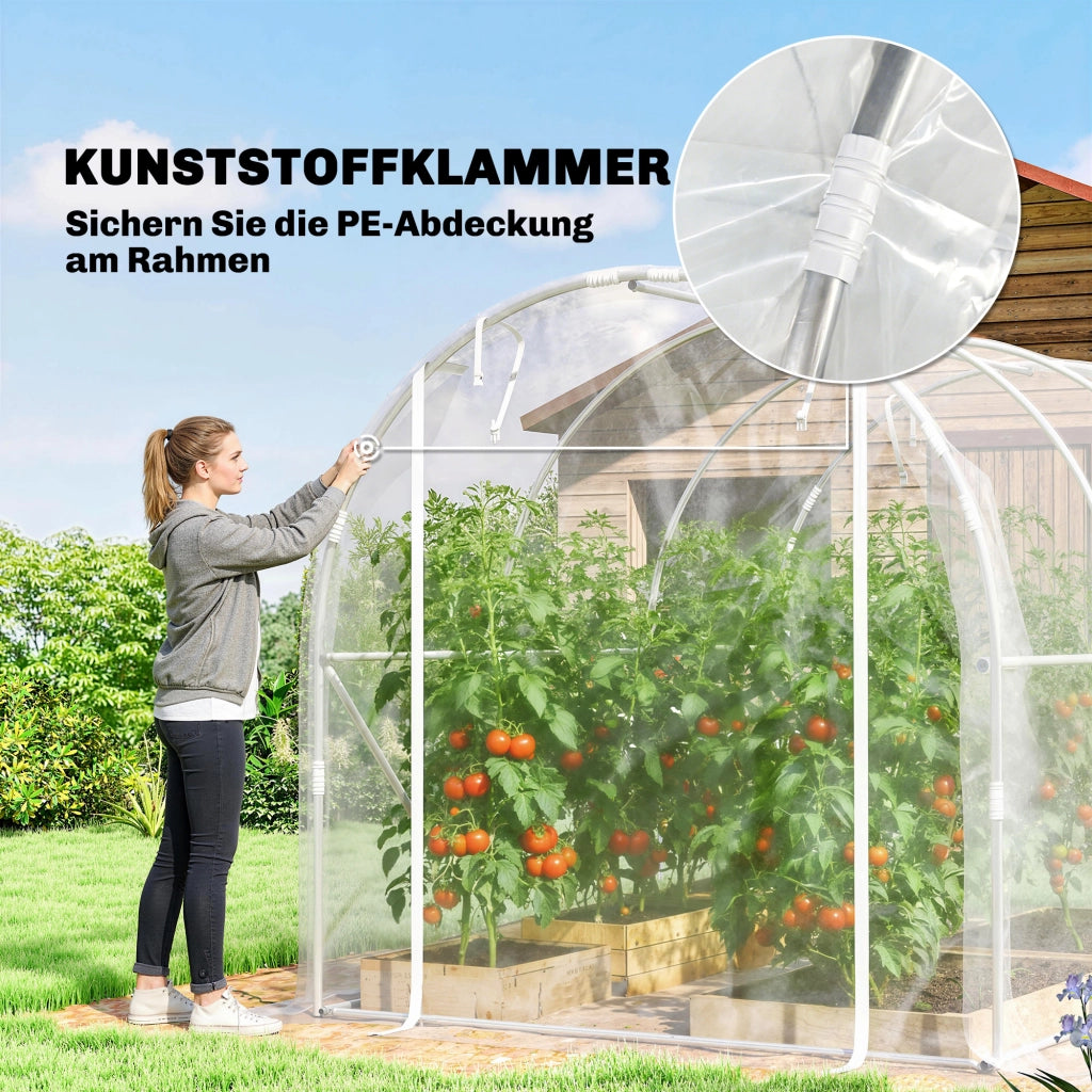 Serra polytunnel ¨C zephmum ¨C grigio acciaio 2x3x2m