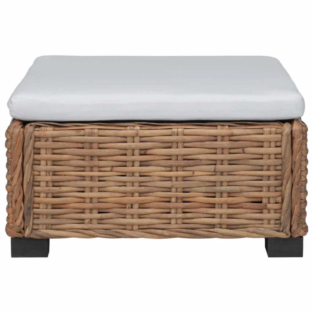 Poggiapiedi con Cuscino GENDT Rattan naturale Naturale 42034394
