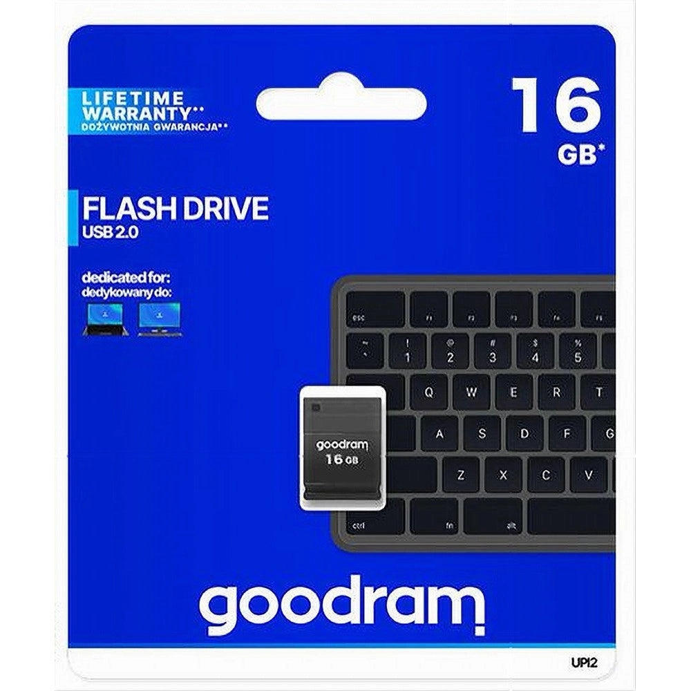 Trade Shop - Nano Pendrive Chiavetta Di Memoria Usb Tipo A Upi2 16 Gb Usb 2.0 Nera Upi2-16gb -