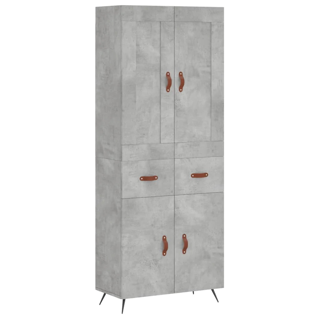Buffet credenza cassettiera armadio mobile contenitore organizer cucina soggiorno salotto alto 69,5 x 34 x 180 cm legno ingegnerizzato grigio 02_0034499