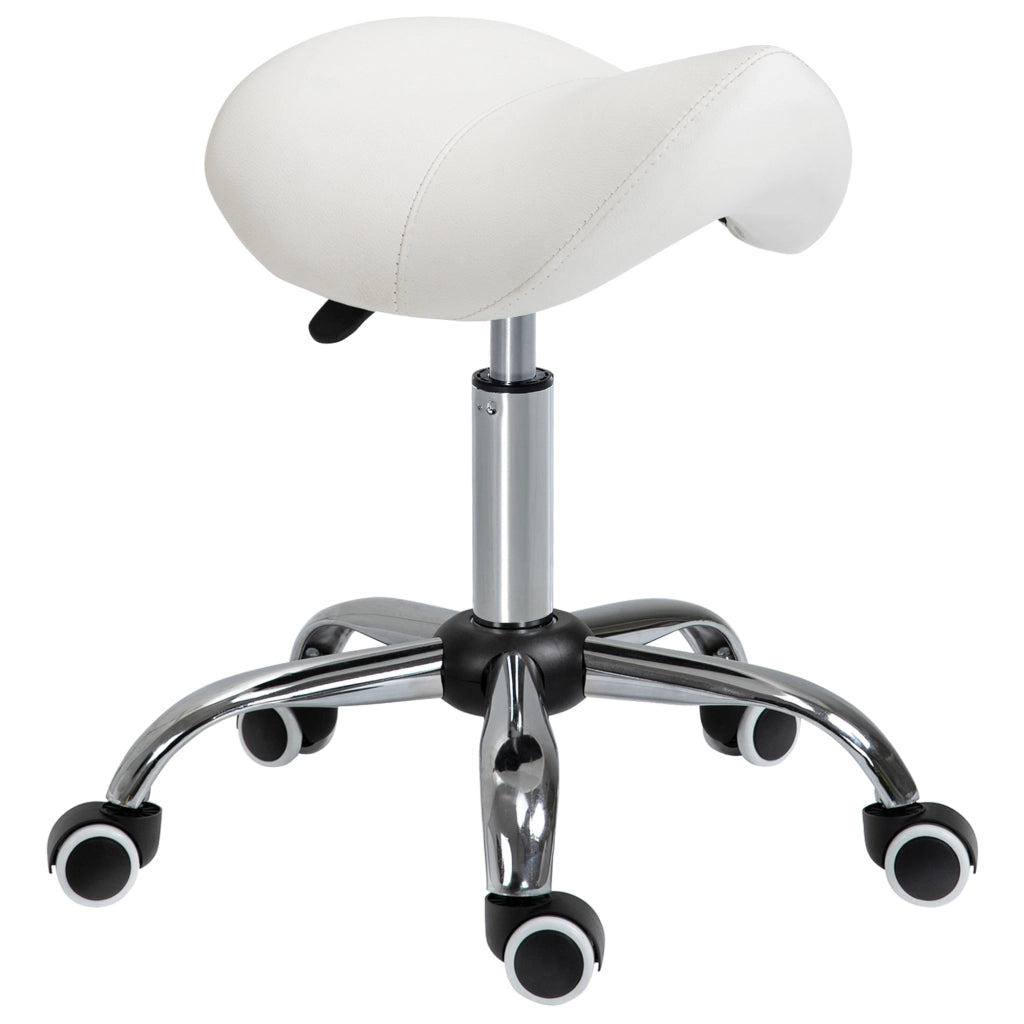 Sgabello girevole regolabile in altezza 49-61 cm ¨C Xylo ¨C Bianco
