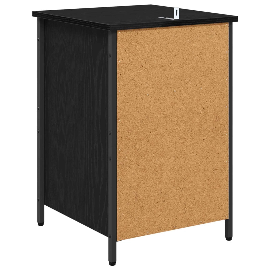 Armadio da Notte Rovere Nero 40 x 42 x 60 cm Legno multistrato 881836