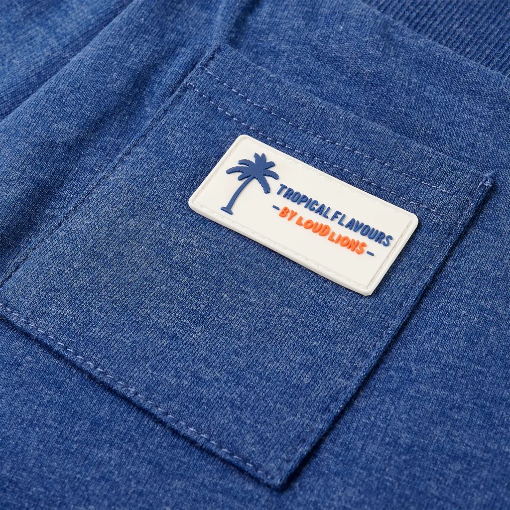 Pantaloncini per Bambini con Coulisse Blu Scuro MÃ©lange 140
