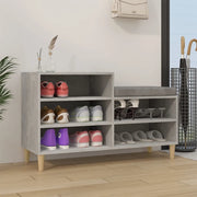 Scarpiera Grigio Cemento 102x36x60 cm in Legno Multistrato 819728