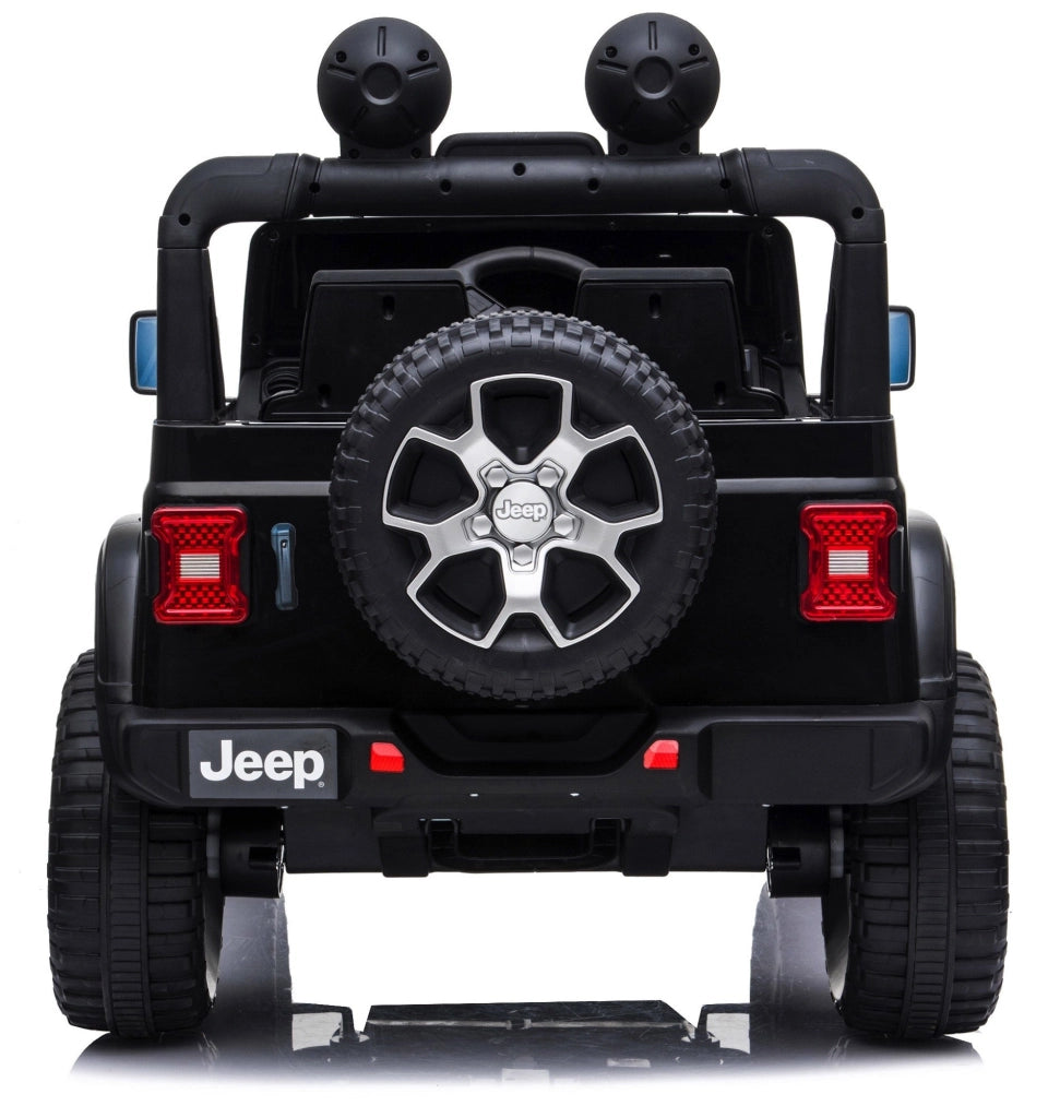 Macchina Elettrica per Bambini 12V 2 Posti con Licenza Jeep Wrangler Rubicon Nera