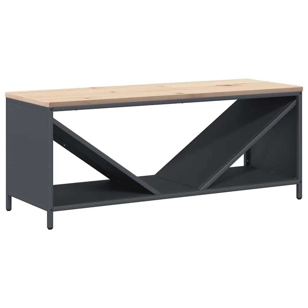 Rastrelliera Legna da Ardere con Piano Antracite 100x40x60 cm 864257