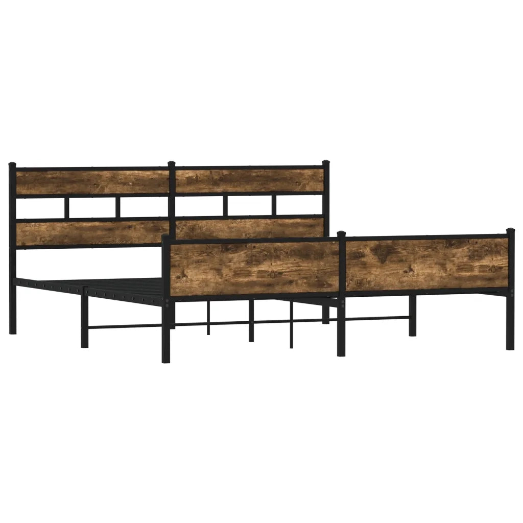 Giroletto senza Materaso in Metallo Rovere Fumo 200x200 cm 3308494