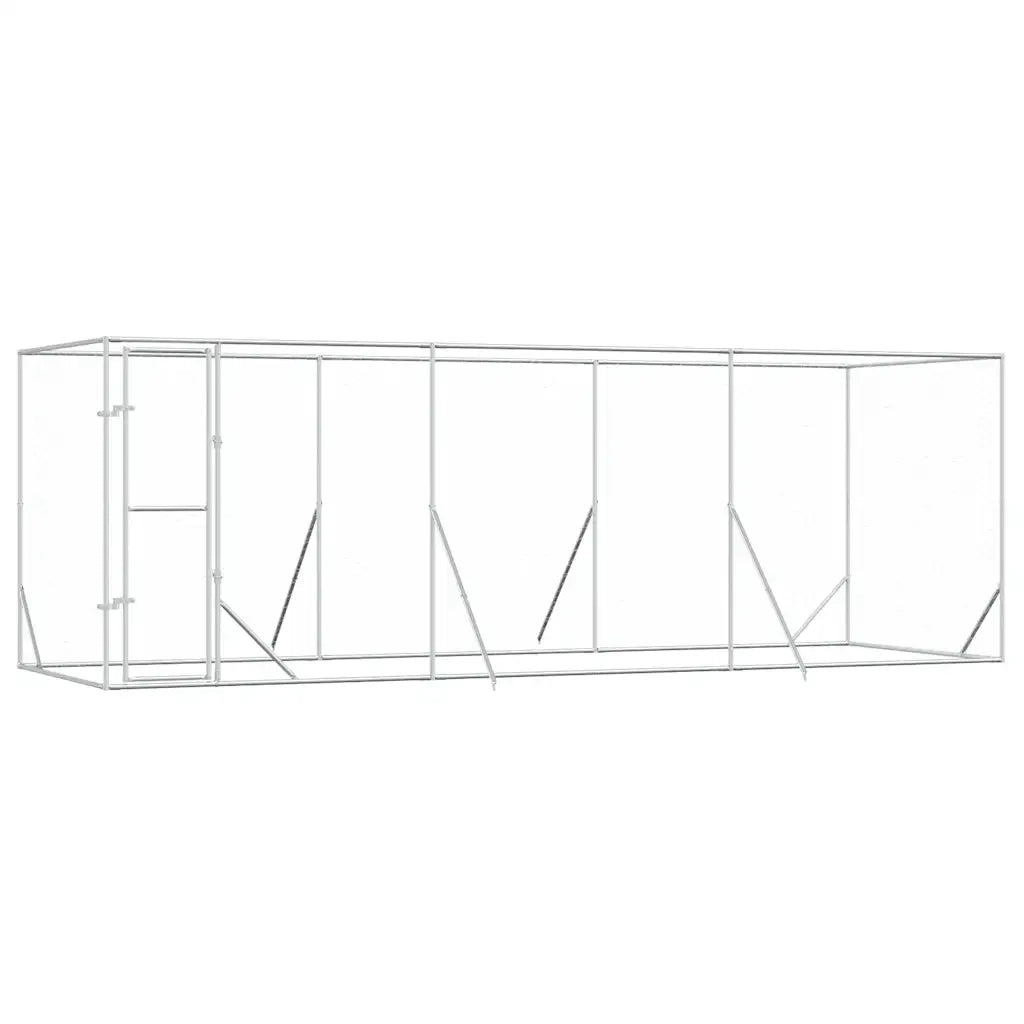 Cuccia per Cani da Esterno Argento 6x2x2 m in Acciaio Zincato CFW2169415