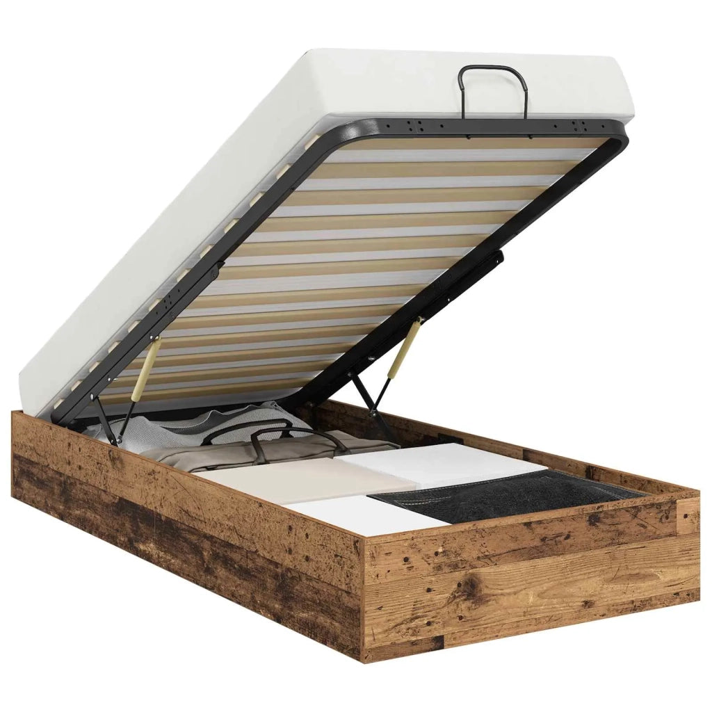 Letto ottomano con archiviazione Legno vecchio 203 x 90 x 25 cm