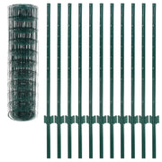 Set Recinzione Euro 20x1 m in Acciaio Verde 142815