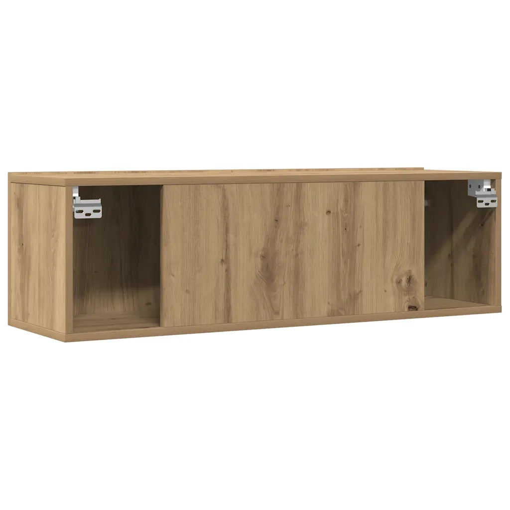 vidaXL Mobili TV a Parete 2pz Rovere Artigianale 100x30x30 cm
