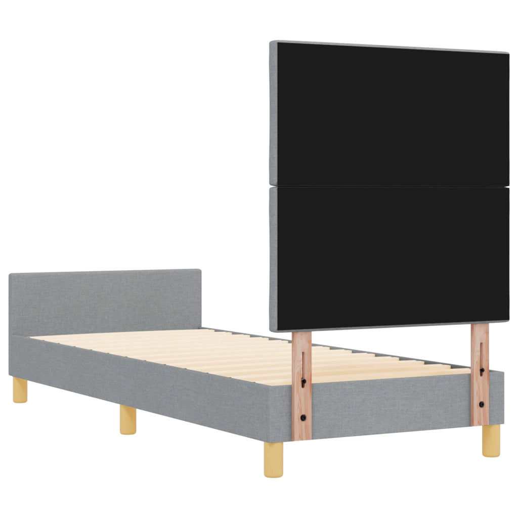 Struttura del letto Grigio chiaro 80x200 cm Tessuto