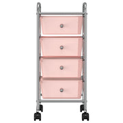 Carrello Portaoggetti Mobile con 4 Cassetti Rosa in Plastica CFW9564200