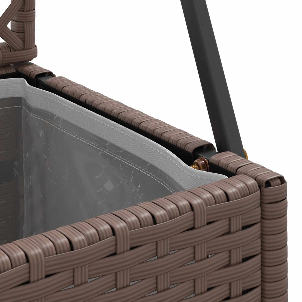 Vaso da giardino-Fioriera Esterno-Contenitore per Piante Marrone 105 x 30 x 170 cm Metallo