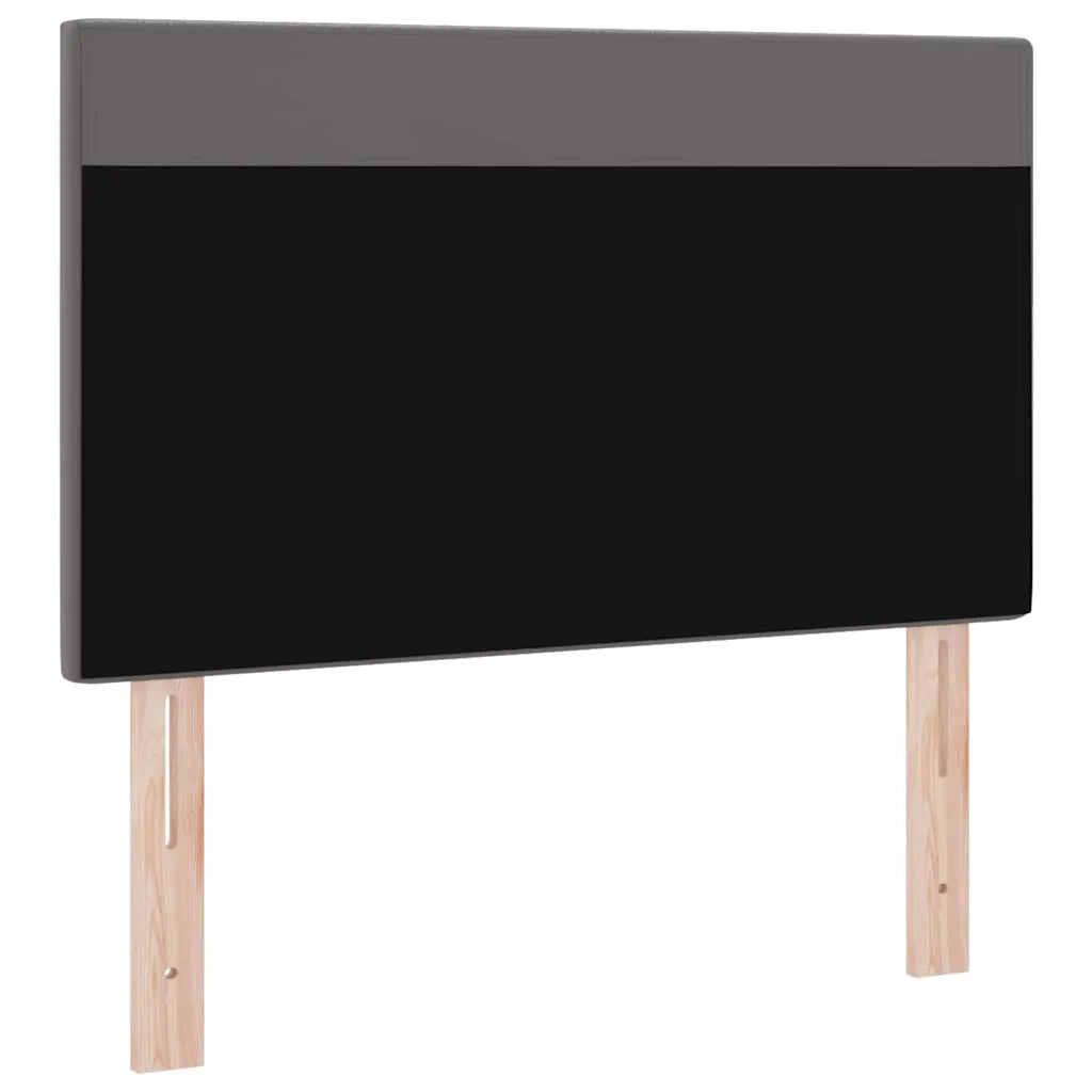 vidaXL Testiera Montaggio a parete con testiera Grigio 90 cm PVC