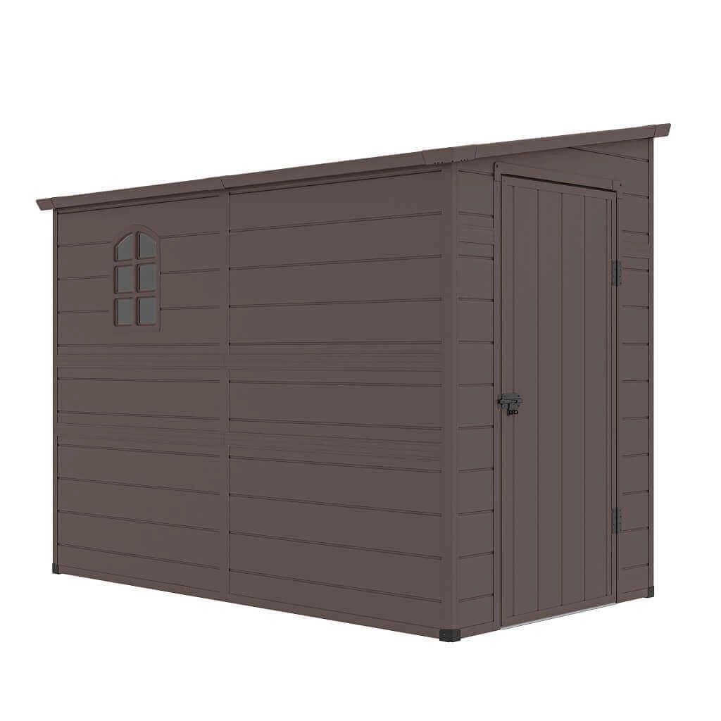 Casetta Porta Attrezzi da Giardino in Plastica cm 143x247x194 - REX