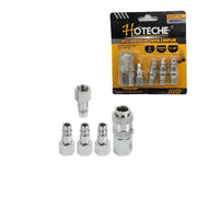 Serie set di 5 innesti rapidi per tubo aria 1/4 connettori raccordi compressori
