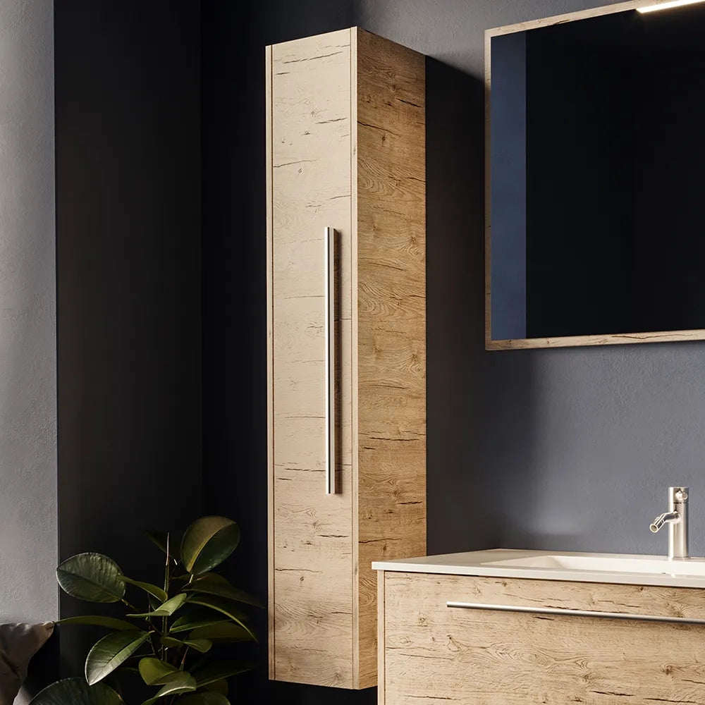 Colonna sospesa altezza 150cm rovere naturale reversibile | Aoki