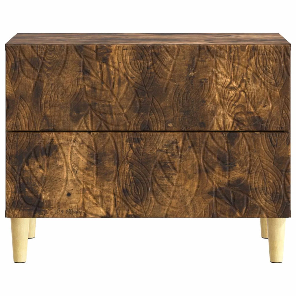 Comodino Rovere Fumo 62 x 34,5 x 48 cm Legno ingegnerizzato 895010