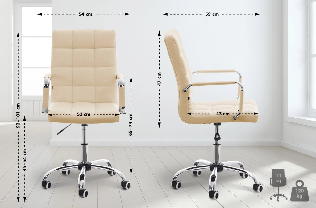 Sedia da ufficio Deli V2 crema