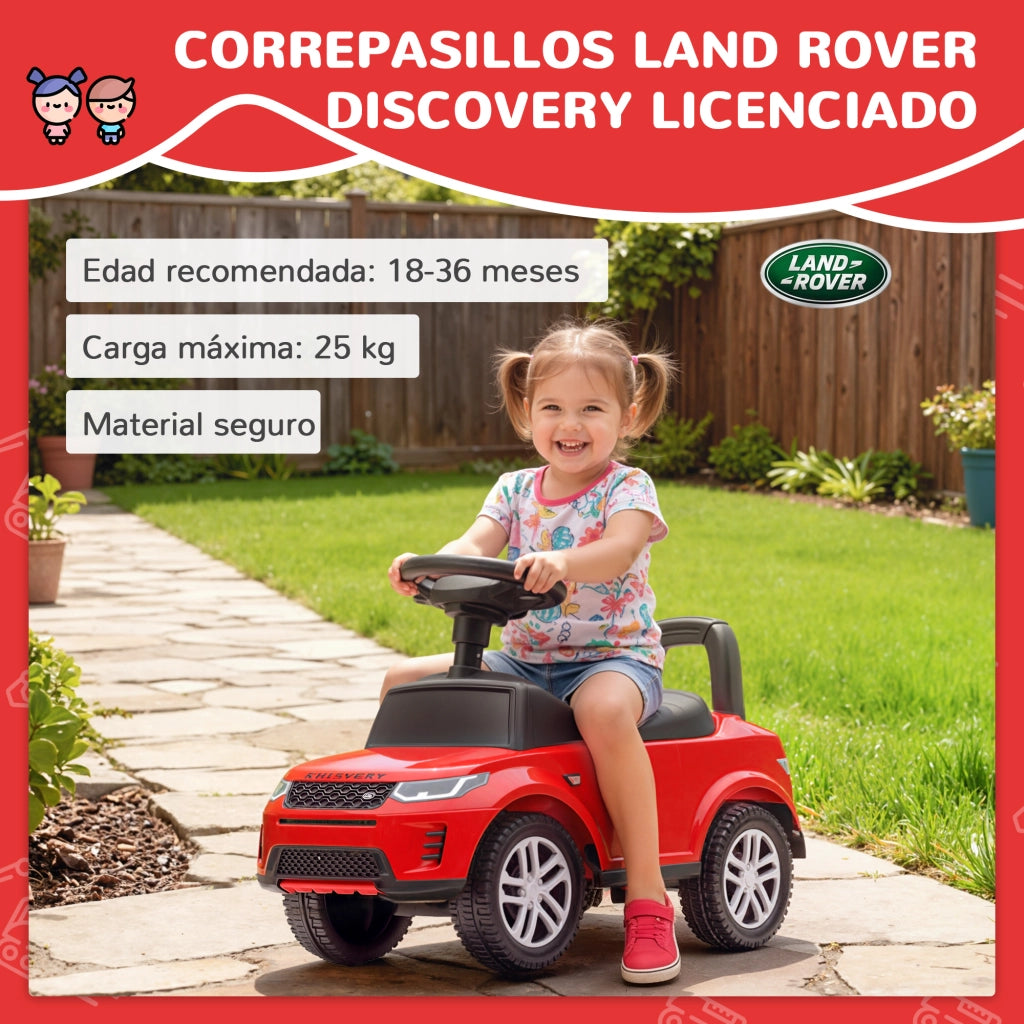 Correpasillos per Bambini con Licenza Land Rover ¨C Zephmum ¨C Rosso con Cassetti