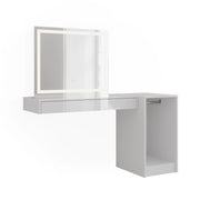 Vicco Tavolo da toeletta Bianco 100 cm 3 parti