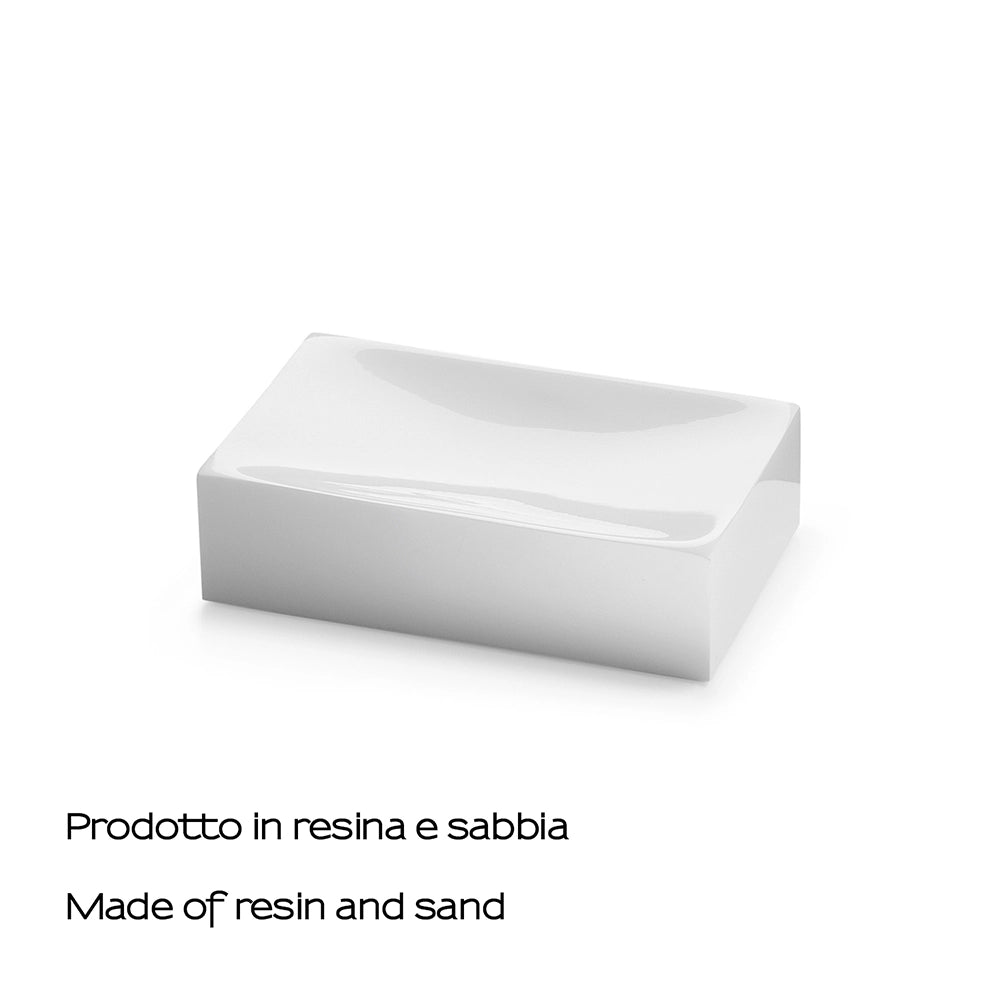 Portasapone d' appoggio GEDY linea Sofia in resina colore Bianco