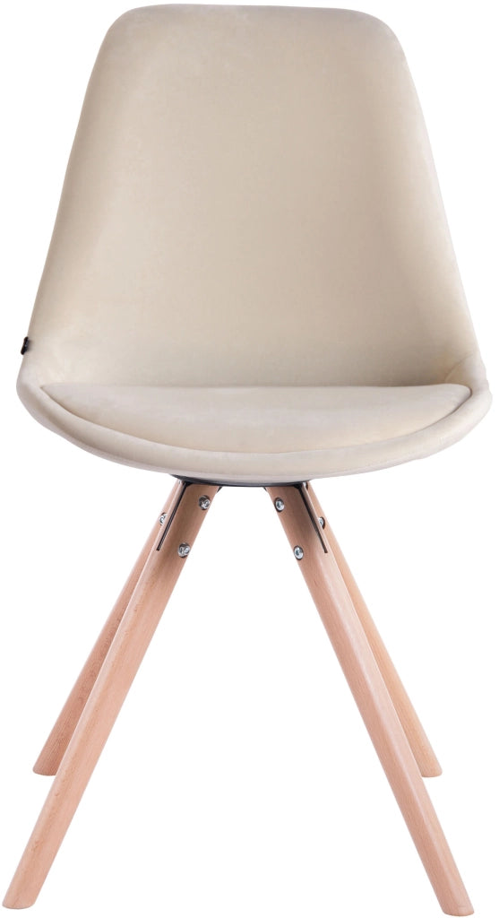 Sedia Toulouse in velluto crema,natura