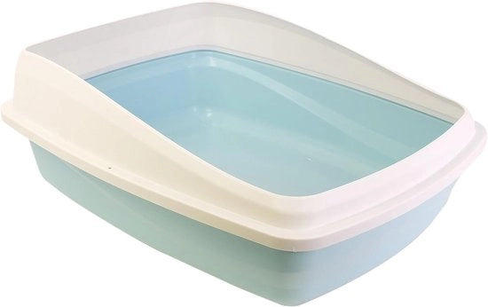 Casa per Gatti - Dimensioni 43 x 57 x 19 cm - Blu/Grigio con Bordo. Casa per Gatti
