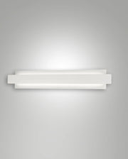 Regolo Lampada da Parete LED Integrato 21W 2150lm 3000K Metallo e Vetro Colore Bianco Design Moderno Dimmerabile a Taglio di Fase IP20 Classe 1
