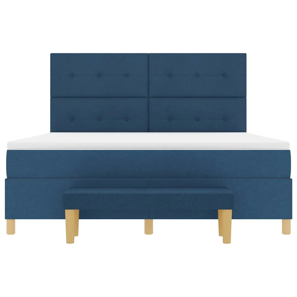 Letto a molle con materasso Blu 180 x 200 cm Tessuto 3344323