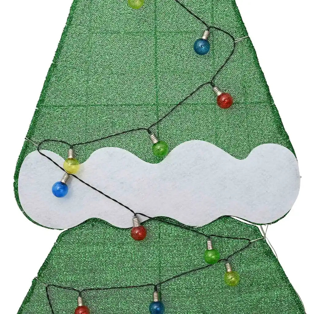 Albero di Natale | Decorazioni natalizie Illuminato con 3 Scatole Regalo 2D Bianco Caldo