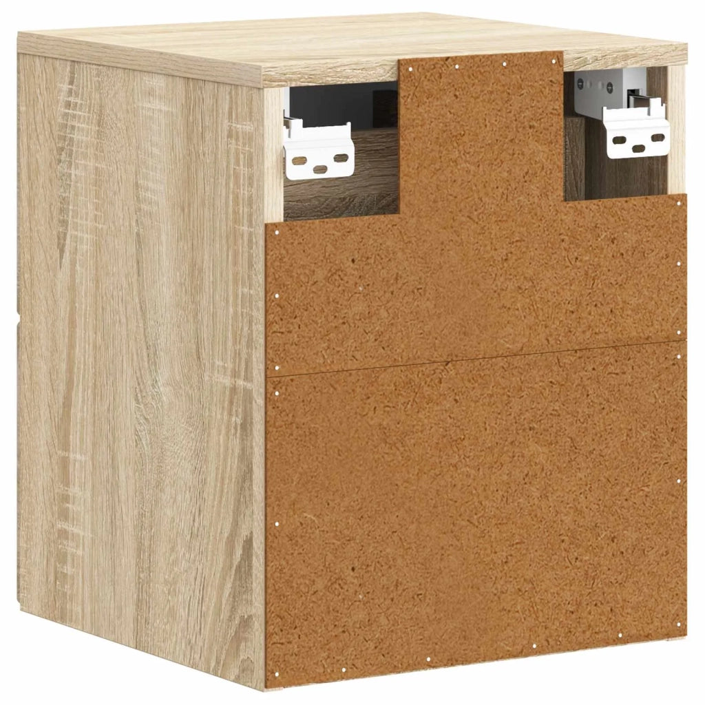 Mobiletto da notte a muro Rovere Sonoma 34,5 x 33 x 40 cm 899149