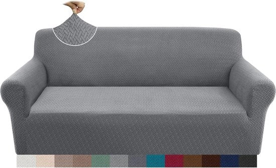 Telaio antiscivolo estensibile per cani e gatti - 4 stagioni - Jacquard - 3 posti - Grigio chiaro - Con cuscino elastico