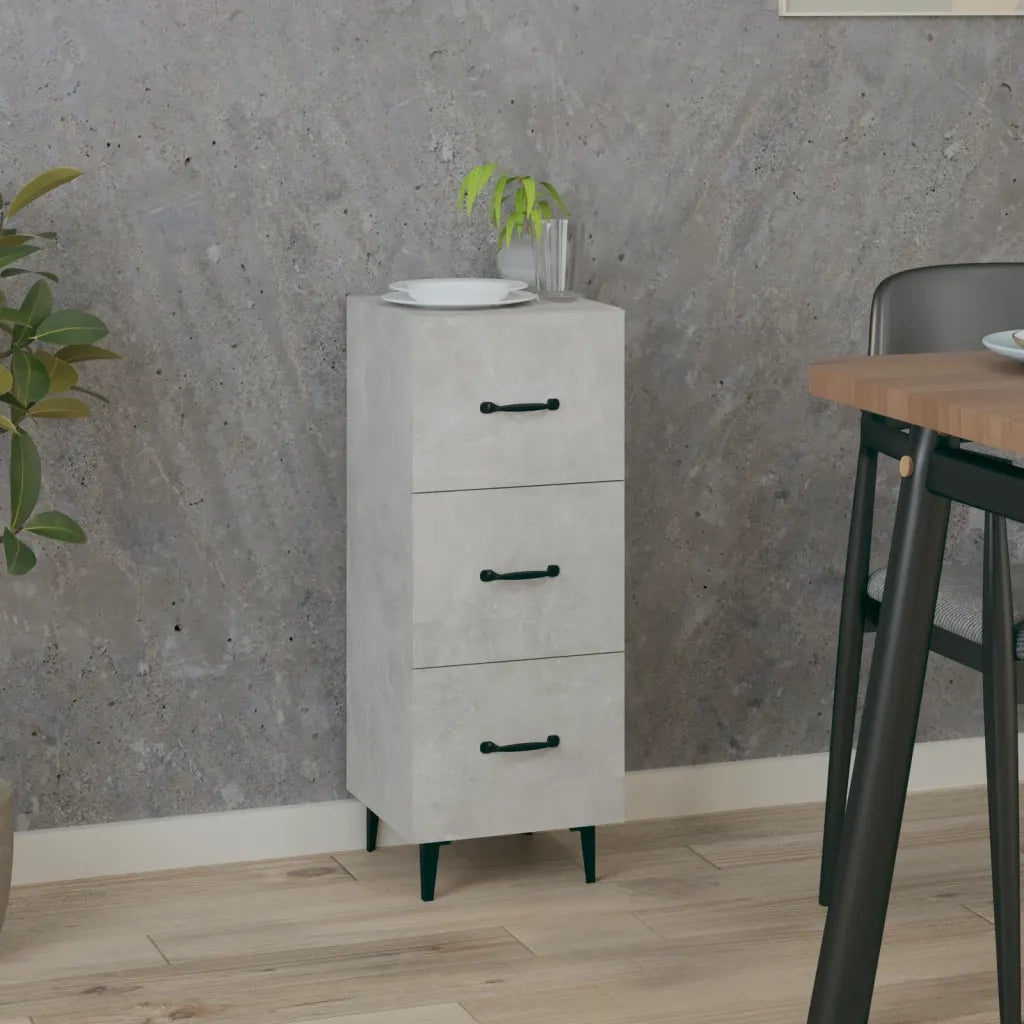 Credenza-Buffet-Armadio da cucina Grigio Cemento 34,5x34x90 cm in Legno Multistrato 920052