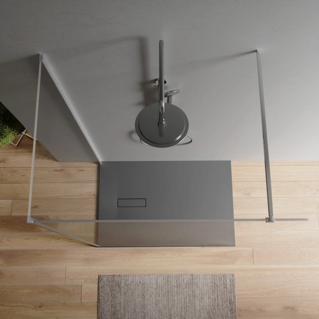 Doppio walk-in cromato 70x150 cm vetro 8mm trasparente anticalcare h200 | Keros