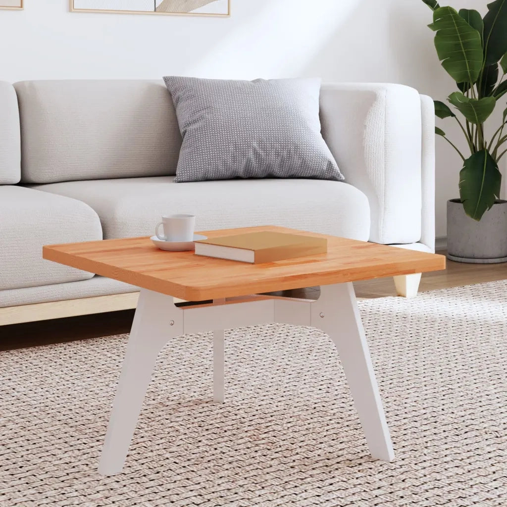 Piano per Tavolo | Superficie Tavolo | Piano Scrivania 60x60x2,5 cm Quadrato Legno Massello di Faggio