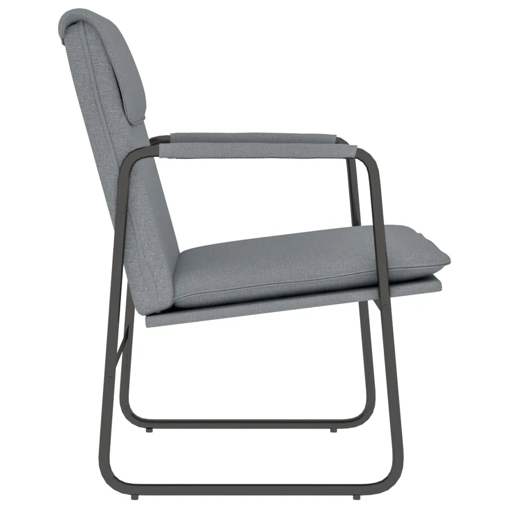 Sedia Lounge Grigio Chiaro 55x64x80 cm in Tessuto cod mxl 14489