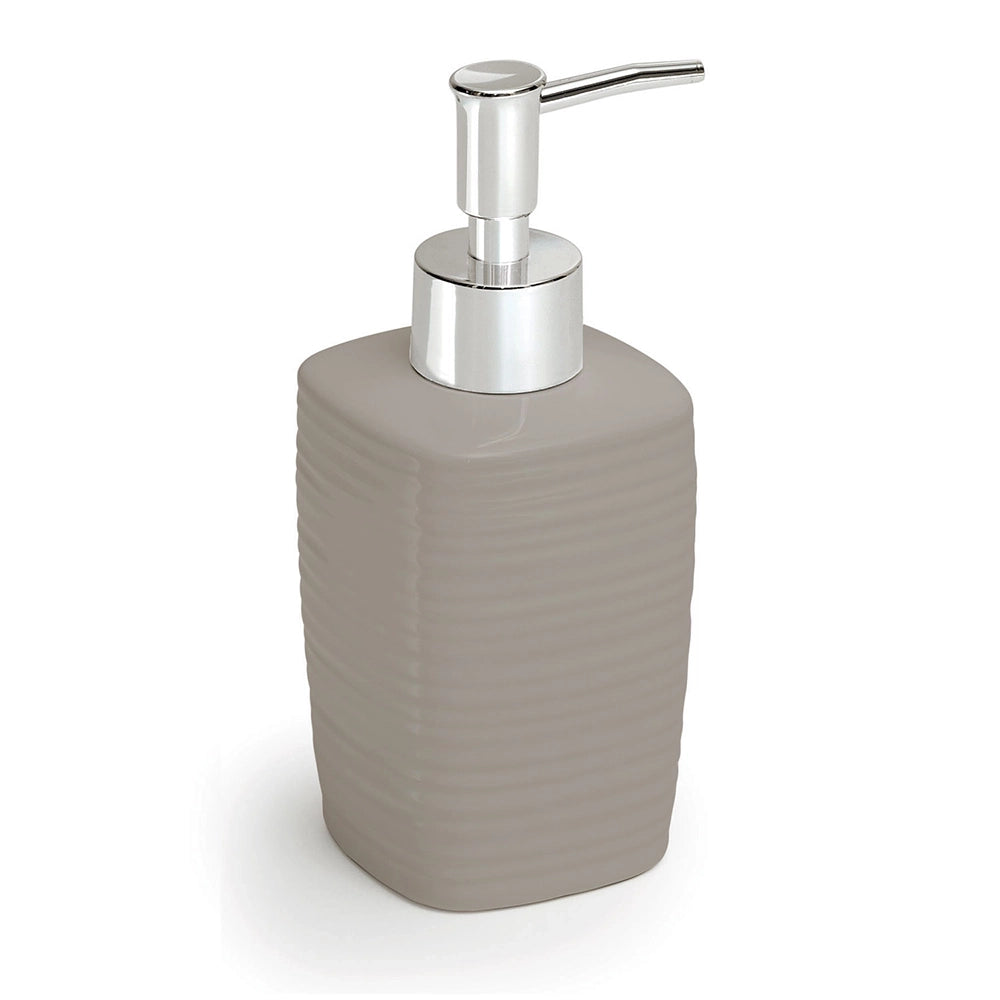 Dispenser dosasapone Gedy in ceramica tortora | Kelly