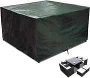 Cassa per mobili da giardino impermeabile - Per esterno - 1 pezzo - Nero - Polietilene - 300 x 300 x 90 cm