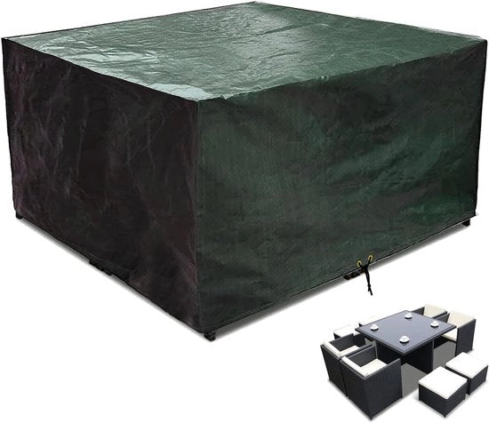 Cassa per mobili da giardino impermeabile - Per esterno - 1 pezzo - Nero - Polietilene - 300 x 300 x 90 cm