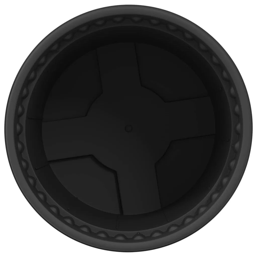 Fioriere | Cassetta per fiori | Vaso Rotondo per Fiori 24 pz Nero ? 12,5 x 10 cm Plastica